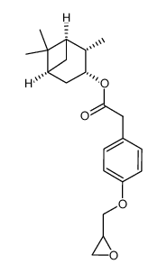 (4-Oxiranylmethoxy-phenyl)-acetic acid (1R,2S,3R,5S)-2,6,6-trimethyl-bicyclo[3.1.1]hept-3-yl ester Structure