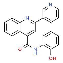 N-(2-hydroxyphenyl)-2-(pyridin-3-yl)quinoline-4-carboxamide结构式