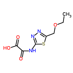 {[5-(Ethoxymethyl)-1,3,4-thiadiazol-2-yl]amino}(oxo)acetic acid结构式