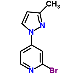 2-Bromo-4-(3-methyl-1H-pyrazol-1-yl)pyridine结构式