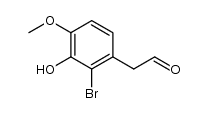 2-(2-bromo-3-hydroxy-4-methoxyphenyl)acetaldehyde Structure