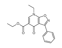 ethyl 7-ethyl-3-phenyl-4,7-dihydro-4-oxoisoxazolo<5,4-b>pyridine-5-carboxylate结构式