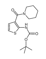 tert-butyl (3-(piperidine-1-carbonyl)thiophen-2-yl)carbamate结构式