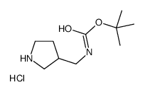 tert-Butyl (pyrrolidin-3-ylmethyl)carbamate hydrochloride Structure