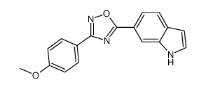 6-[3-(4-methoxy-phenyl)-[1,2,4]oxadiazol-5-yl]-1H-indole Structure