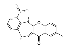 2,6-dimethyl-7-nitro-5a,11-dihydrochromeno[2,3-b][1,5]benzodiazepin-13-one Structure