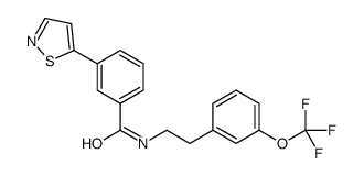 3-(1,2-thiazol-5-yl)-N-[2-[3-(trifluoromethoxy)phenyl]ethyl]benzamide结构式
