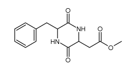 (5-benzyl-3,6-dioxo-piperazin-2-yl)-acetic acid methyl ester结构式