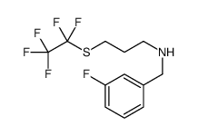 N-(3-Fluorobenzyl)-3-[(pentafluoroethyl)sulfanyl]-1-propanamine结构式