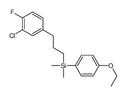 1-((3-(3-chloro-4-fluorophenyl)propyl)dimethylsilanyl)-4-ethoxybenzene structure