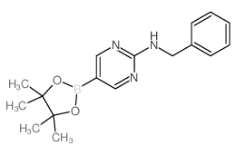 2-苄基氨基嘧啶-5-硼酸频那醇酯结构式