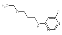 6-Chloro-N-(3-ethoxypropyl)-4-pyrimidinamine结构式