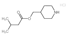4-Piperidinylmethyl 3-methylbutanoate hydrochloride Structure