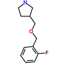 3-{[(2-Fluorobenzyl)oxy]methyl}pyrrolidine结构式