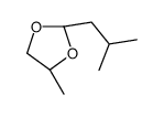 (2R,4R)-4-methyl-2-(2-methylpropyl)-1,3-dioxolane结构式