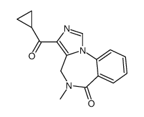 3-(cyclopropanecarbonyl)-5-methyl-4H-imidazo[1,5-a][1,4]benzodiazepin-6-one结构式