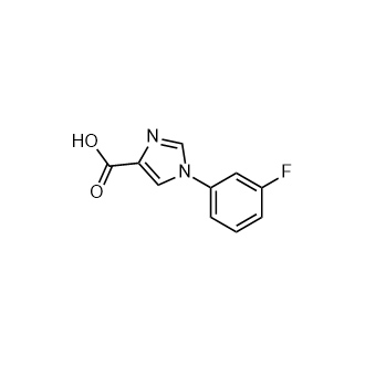 1-(3-氟苯基)-1H-咪唑-4-羧酸结构式
