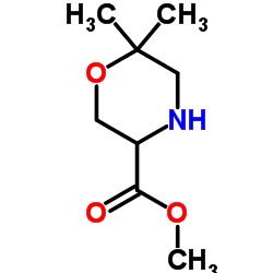 6,6-Dimethyl-3-morpholinecarboxylic acid methyl ester Structure