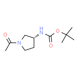 (R)-tert-Butyl 1-acetylpyrrolidin-3-ylcarbamate Structure