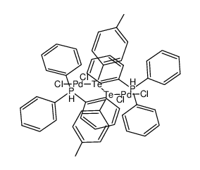 trans-Pd2Cl4(PPh3)2(Te2(p-tolyl)2) Structure
