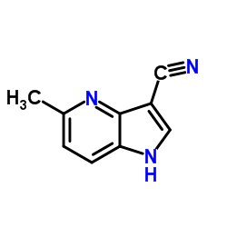 5-Methyl-1H-pyrrolo[3,2-b]pyridine-3-carbonitrile结构式