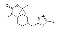 tert-butyl N-[1-[(2-chloro-1,3-thiazol-5-yl)methyl]piperidin-4-yl]-N-methylcarbamate结构式