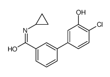 3-(4-chloro-3-hydroxyphenyl)-N-cyclopropylbenzamide结构式