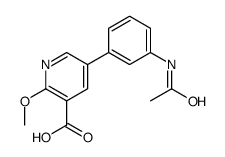 5-(3-acetamidophenyl)-2-methoxypyridine-3-carboxylic acid结构式