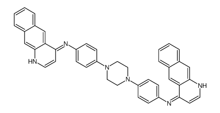N-[4-[4-[4-(benzo[g]quinolin-4-ylamino)phenyl]piperazin-1-yl]phenyl]benzo[g]quinolin-4-amine Structure