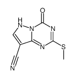 4-hydroxy-2-(Methylthio)pyrazolo[1,5-a][1,3,5]triazine-8-carbonitrile结构式