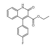 ethyl 4-(4-fluorophenyl)-1,2-dihydro-2-oxo-3-quinolinecarboxylate结构式