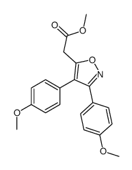 methyl 2-[3,4-bis(4-methoxyphenyl)-1,2-oxazol-5-yl]acetate结构式