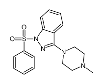 3-(4-甲基-1-哌嗪)-1-(苯基磺酰基)-1H-吲唑结构式