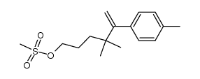 4,4-dimethyl-5-(4-methylphenyl)-hex-5-enyl-1-methanesulfonate结构式