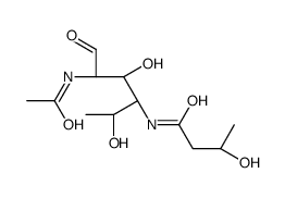 2-N-acetyl-4-N-(3-hydroxybutanoyl)-2,4,6-trideoxyglucose Structure