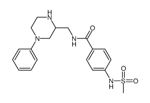 4-((methylsulfonyl)amino)-N-((4-phenylpiperazin-2-yl)methyl)benzamide Structure
