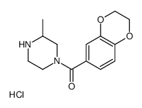 (2,3-Dihydro-benzo[1,4]dioxin-6-yl)-(3-Methyl-piperazin-1-yl)-Methanone hydrochloride结构式