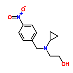 2-[Cyclopropyl(4-nitrobenzyl)amino]ethanol结构式