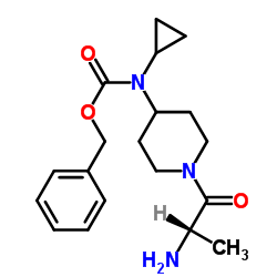 Benzyl (1-alanyl-4-piperidinyl)cyclopropylcarbamate结构式