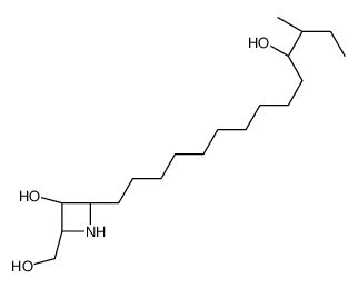 (2S,3R,4S)-2-(hydroxymethyl)-4-[(11R,12R)-11-hydroxy-12-methyltetradecyl]azetidin-3-ol结构式