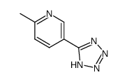 2-methyl-5-(1(2)H-tetrazol-5-yl)-pyridine结构式