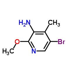 5-溴-2-甲氧基-4-甲基吡啶-3-胺结构式