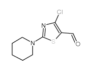 4-氯-2-(1-哌啶)-5-噻唑甲醛结构式