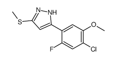 5-(4-chloro-2-fluoro-5-methoxyphenyl)-3-methylsulfanyl-1H-pyrazole Structure
