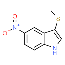3-(甲硫基)-5-硝基-1H-吲哚结构式