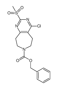 benzyl 4-chloro-2-(methylsulfonyl)-8,9-dihydro-5H-pyrimido[4,5-d]azepine-7(6H)-carboxylate Structure