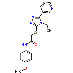 2-{[4-Ethyl-5-(3-pyridinyl)-4H-1,2,4-triazol-3-yl]sulfanyl}-N-(4-methoxyphenyl)acetamide Structure