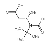 Hydrazinecarboxylic acid, 2-(carboxymethyl)-2-methyl-, 1-(1,1-dimethylethyl)结构式