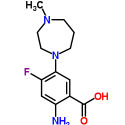 2-Amino-4-fluoro-5-(4-methyl-1,4-diazepan-1-yl)benzoic acid结构式