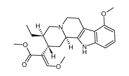 (3β,16E)-16,17-Didehydro-9,17-dimethoxycorynan-16-carboxylic acid methyl ester structure